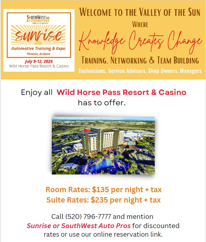 Sunrise Automotive Training - Hotel booking